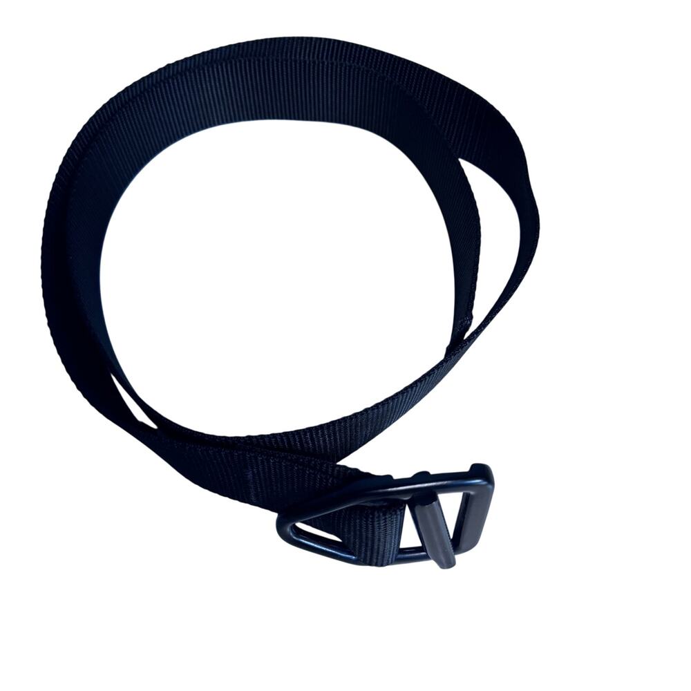 Bison Designs Men's Large Black Nylon Webbing Belt Tactical Hiking Outdoor USA